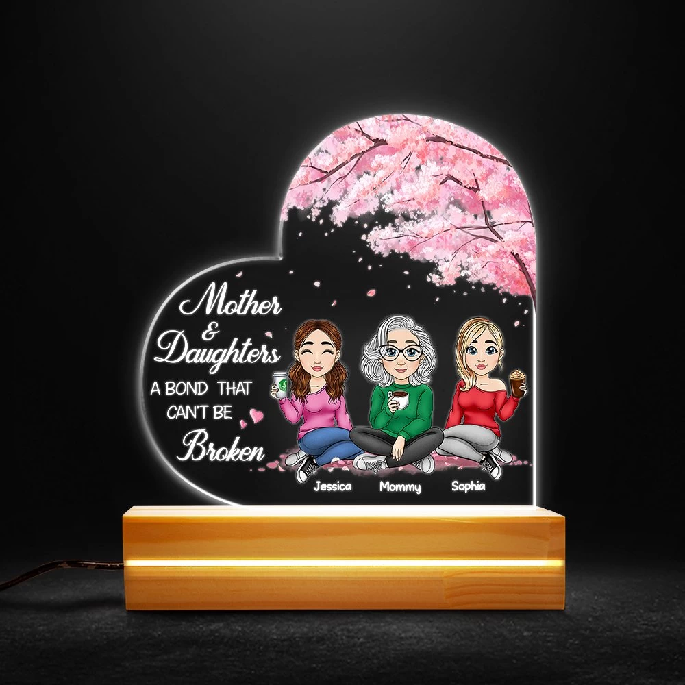 A Bond Between Mom & Daughter Personalized LED Night Light 3 A Bond Between Mom & Daughter Personalized LED Night Light