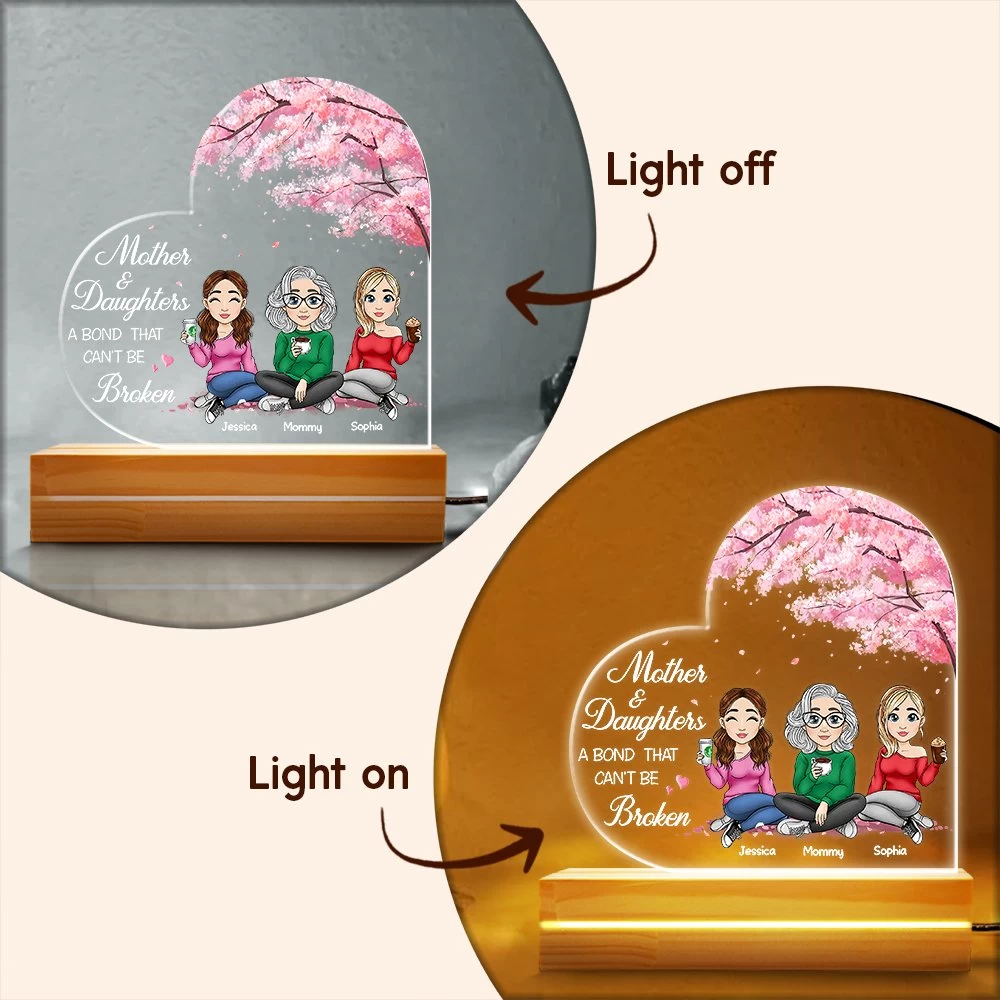 A Bond Between Mom & Daughter Personalized LED Night Light 6 A Bond Between Mom & Daughter Personalized LED Night Light - Image 4