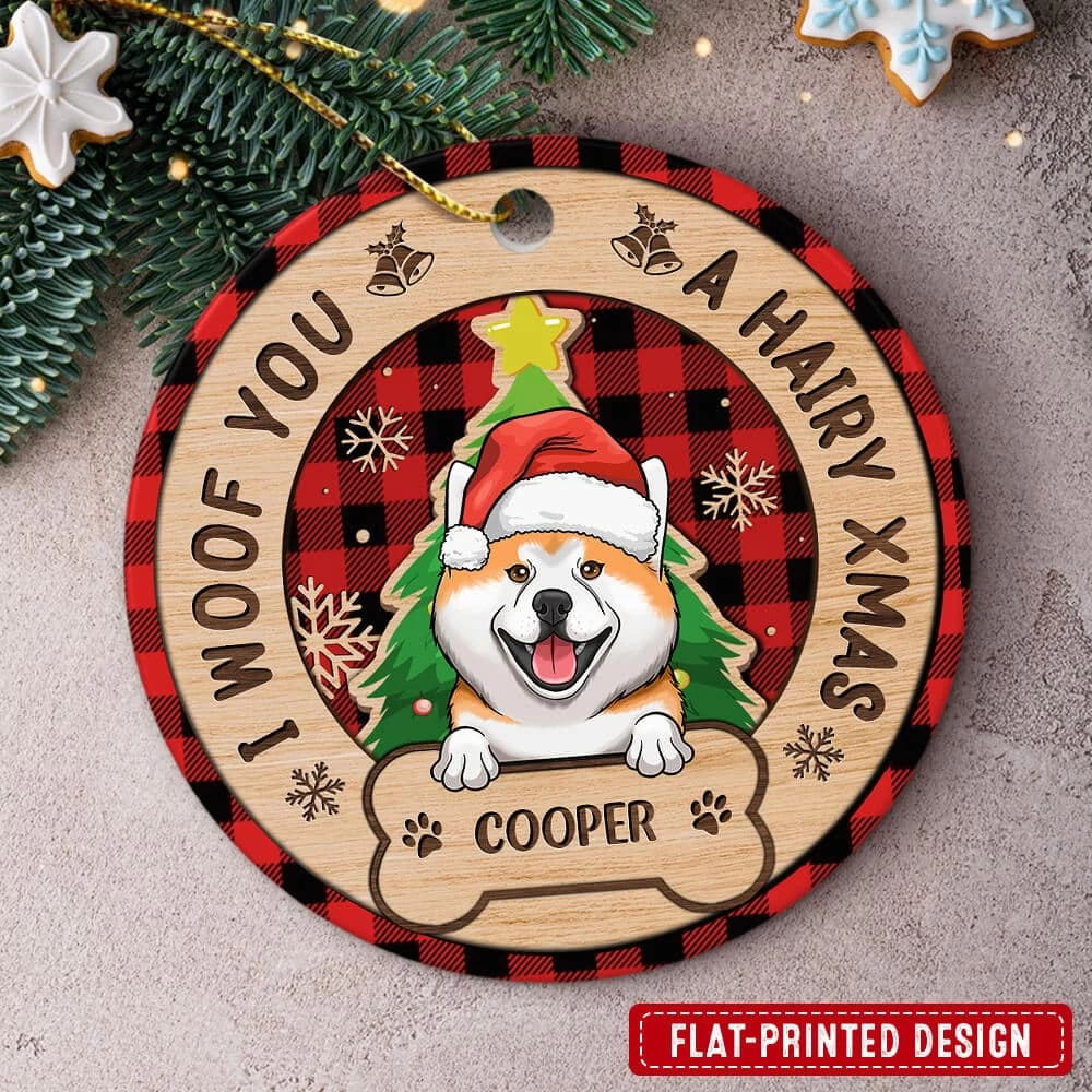 A Hairy Xmas Christmas Gift For Dog Lovers Personalized Ornament 5 A Hairy Xmas Christmas Gift For Dog Lovers Personalized Ornament - Image 3