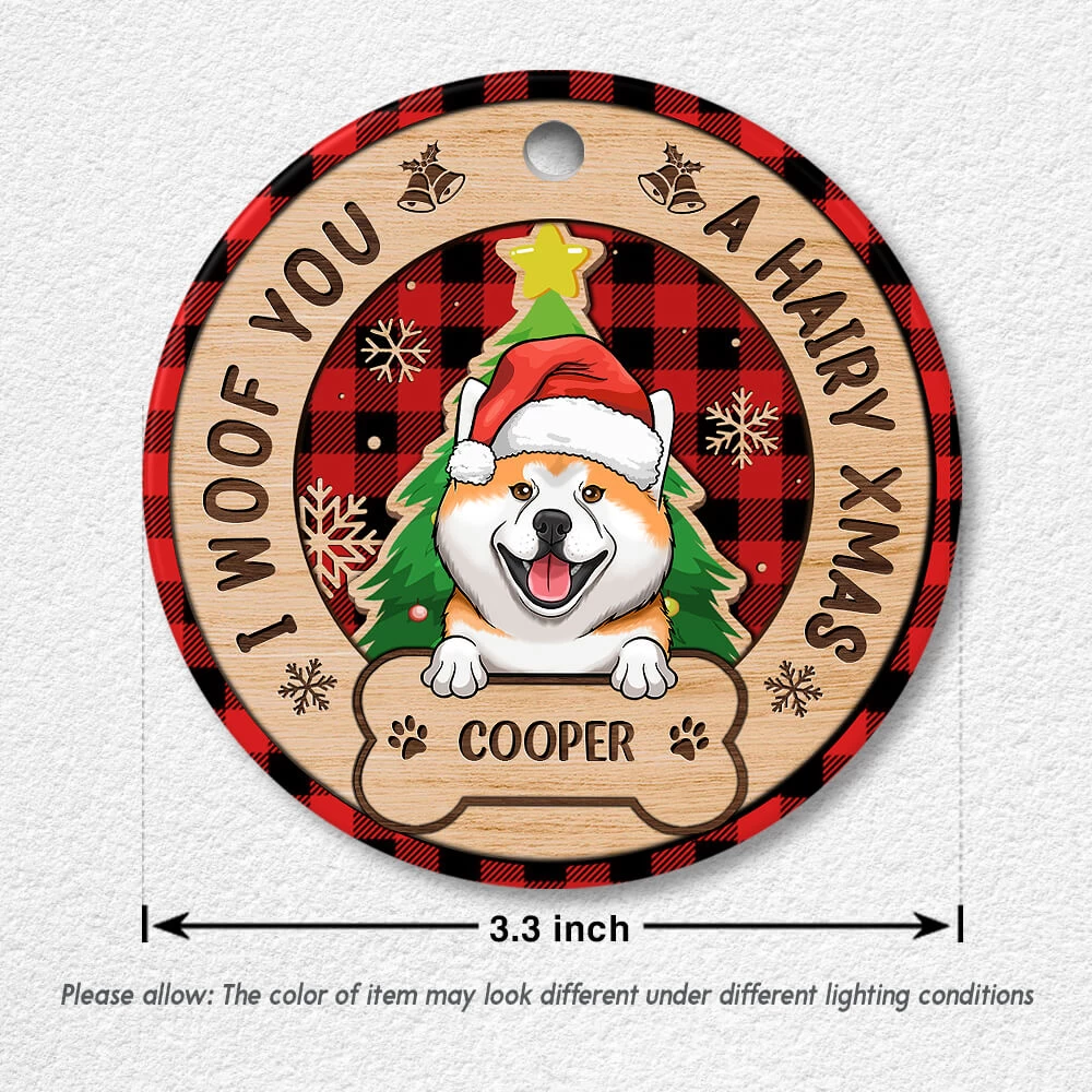 A Hairy Xmas Christmas Gift For Dog Lovers Personalized Ornament 8 A Hairy Xmas Christmas Gift For Dog Lovers Personalized Ornament - Image 6