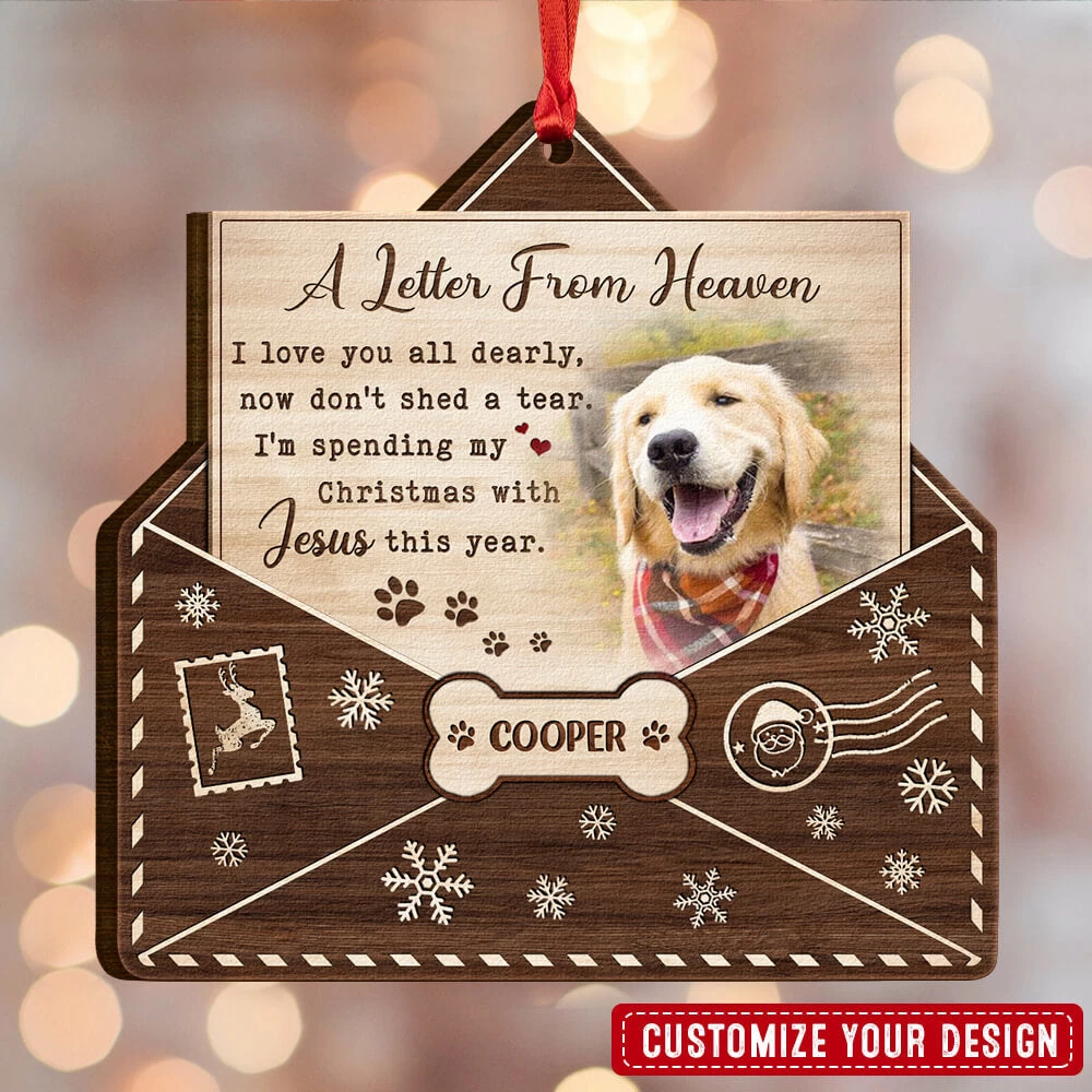 A Heaven Letter Memorial Dog Personalized Ornament 5 A Heaven Letter Memorial Dog Personalized Ornament - Image 3