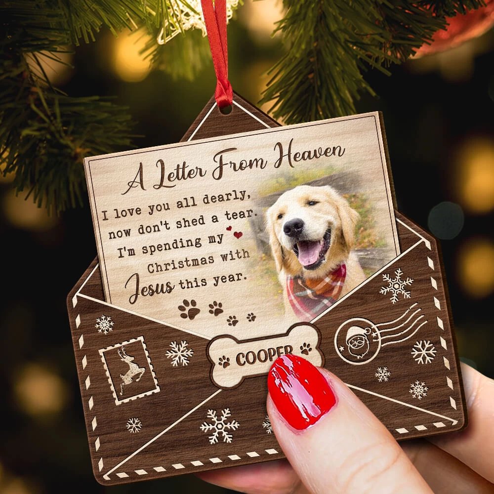 A Heaven Letter Memorial Dog Personalized Ornament 4 A Heaven Letter Memorial Dog Personalized Ornament - Image 2