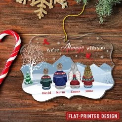 Always With You Family Memorial Snow Background Personalized Ornament -Gift Series Store Always With You Family Memorial Snow Background Personalized Ornament 2