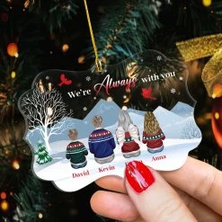 Always With You Family Memorial Snow Background Personalized Ornament -Gift Series Store Always With You Family Memorial Snow Background Personalized Ornament 4
