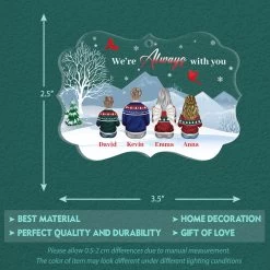 Always With You Family Memorial Snow Background Personalized Ornament -Gift Series Store Always With You Family Memorial Snow Background Personalized Ornament 5