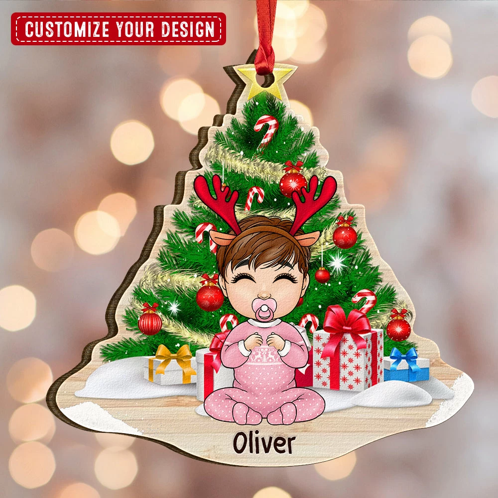 Cute Christmas Baby Personalized Ornament 4 Cute Christmas Baby Personalized Ornament - Image 2