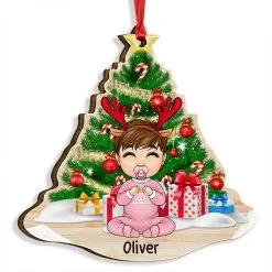 Cute Christmas Baby Personalized Ornament