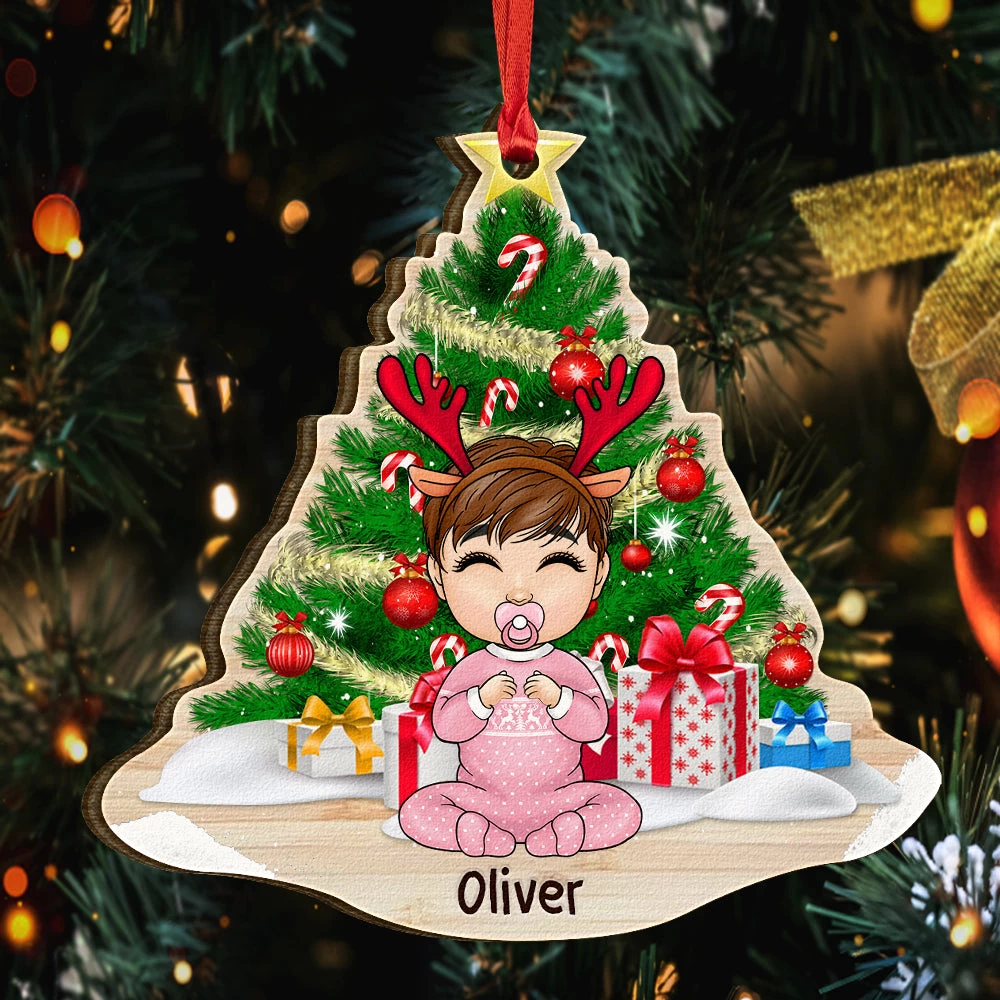 Cute Christmas Baby Personalized Ornament 6 Cute Christmas Baby Personalized Ornament - Image 4