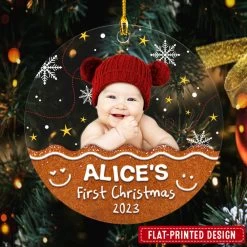 Baby First Christmas Personalized Ornament With Baby Photo 11 Baby First Christmas Personalized Ornament With Baby Photo -Gift Series Store Baby First Christmas Personalized Ornament with Baby Photo 1