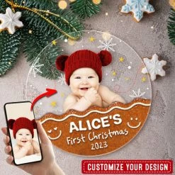 Baby First Christmas Personalized Ornament With Baby Photo 12 Baby First Christmas Personalized Ornament With Baby Photo -Gift Series Store Baby First Christmas Personalized Ornament with Baby Photo 2 scaled 1