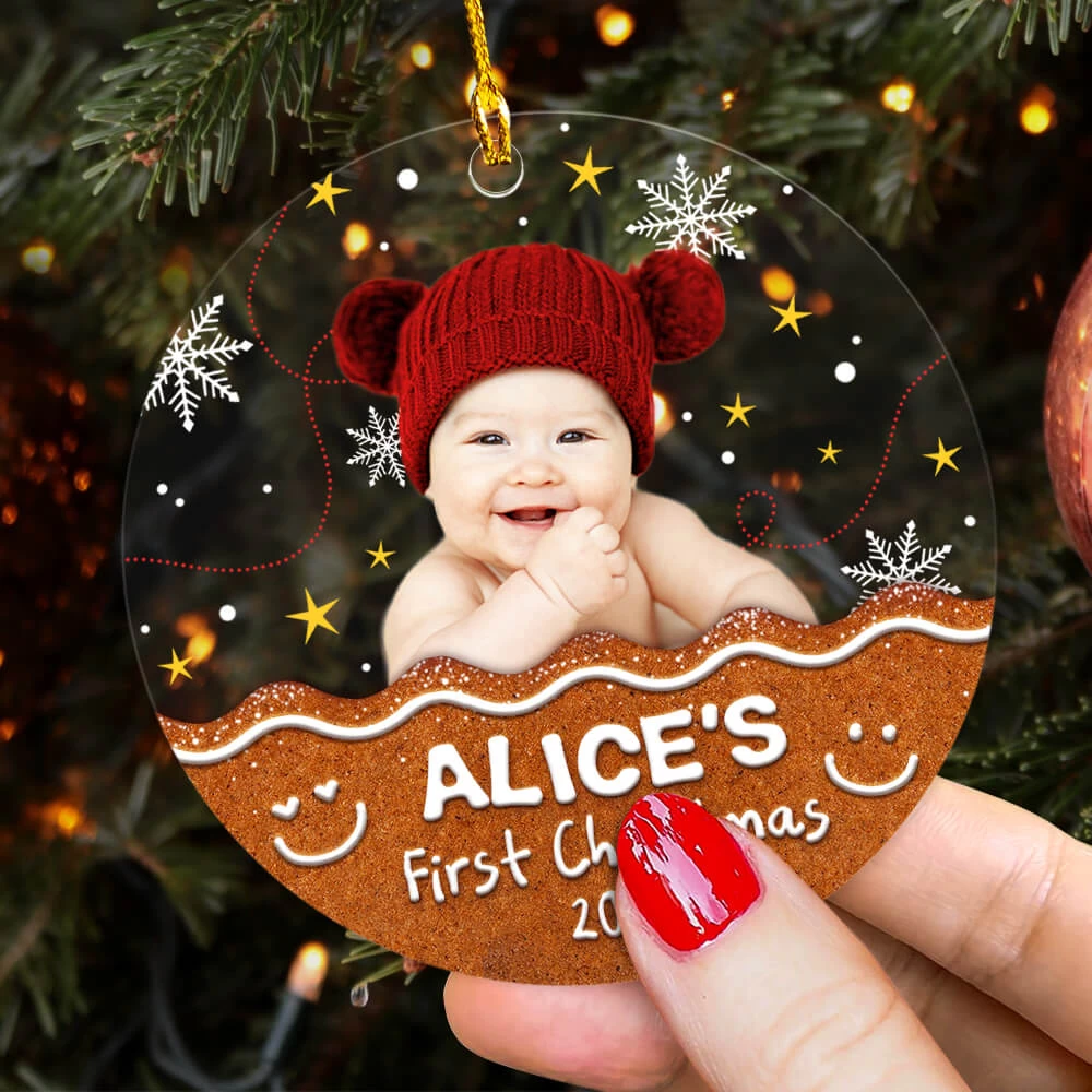 Baby First Christmas Personalized Ornament With Baby Photo 7 Baby First Christmas Personalized Ornament With Baby Photo - Image 5