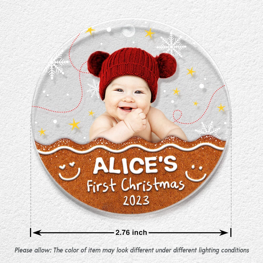 Baby First Christmas Personalized Ornament With Baby Photo 8 Baby First Christmas Personalized Ornament With Baby Photo - Image 6