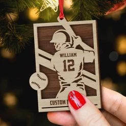 Baseball Player Christmas Personalized Ornament 13 Baseball Player Christmas Personalized Ornament -Gift Series Store Baseball Player Christmas Personalized Ornament 4