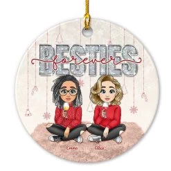 Besties Forever Personalized Christmas Ornament For Best Friend