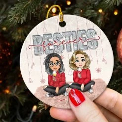 Besties Forever Personalized Christmas Ornament For Best Friend -Gift Series Store Besties Forever Personalized Christmas Ornament for Best Friend 4