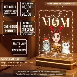 Cat Mom Personalized Led Night Light For Cat Lovers -Gift Series Store Cat Mom Personalized Led Night Light for Cat Lovers 13
