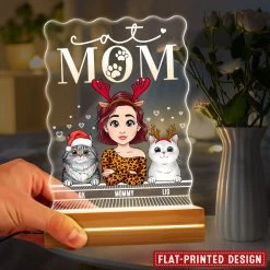 Gift Series Store -Gift Series Store Cat Mom Personalized Led Night Light for Cat Lovers 8