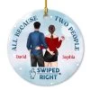Christmas Swiped Right Gift For Couple Personalized Ornament -Gift Series Store Christmas Swiped Right Gift For Couple Personalized Ornament