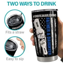 Father & Daughter Unbreakable Bond Personalized Tumbler Cup 15 Father & Daughter Unbreakable Bond Personalized Tumbler Cup -Gift Series Store FASJTBLIHT240423005 mk7