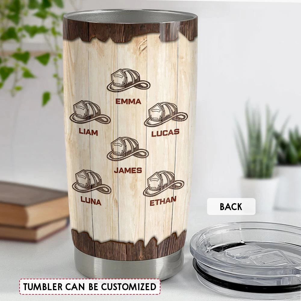 Best Dad Ever Firefighter Personalized Tumbler Cup 6 Best Dad Ever Firefighter Personalized Tumbler Cup - Image 4