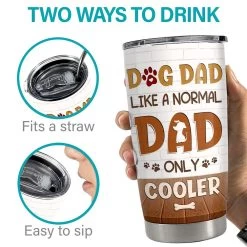 Cool Dog Dad Personalized Tumbler Cup -Gift Series Store FASJTBNTMP260423010 mk7