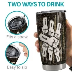 Best Buckin' Dad Ever Personalized Hunting Tumbler Cup 15 Best Buckin' Dad Ever Personalized Hunting Tumbler Cup -Gift Series Store FASJTBNTMP280423001 mk7