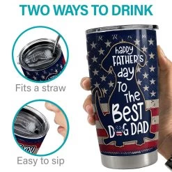 Happy Father Day Dog Dad Personalized Tumbler Cup -Gift Series Store FASJTBNTQY260423001 mk7