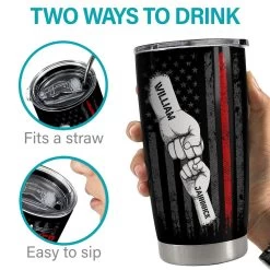 Firefighter Dad Like A Normal Dad Just Cooler Personalized Tumbler Cup -Gift Series Store FASJTBNTVH260423013 mk7