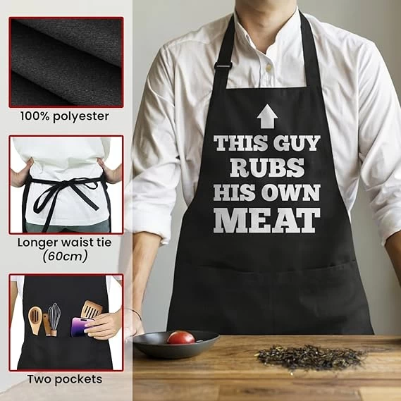 Funny Aprons For Men With Pockets - Birthday Father’s Day Cooking Grilling BBQ Gifts For Papa Husband Dad Chef 4 Funny Aprons For Men With Pockets - Birthday Father’s Day Cooking Grilling BBQ Gifts For Papa Husband Dad Chef - Image 2