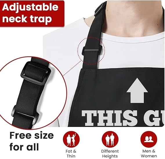 Funny Aprons For Men With Pockets - Birthday Father’s Day Cooking Grilling BBQ Gifts For Papa Husband Dad Chef 6 Funny Aprons For Men With Pockets - Birthday Father’s Day Cooking Grilling BBQ Gifts For Papa Husband Dad Chef - Image 4