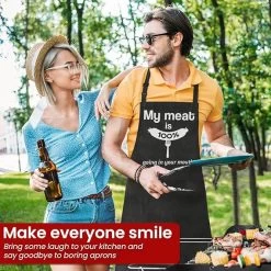 Funny Aprons For Men With Pockets - Anniversary Valentines Day Birthday Apron Gift For Husband Dad -Gift Series Store FBSJAPLTHA281223001 mk6