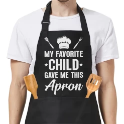 Funny Apron For Dad - Aprons For Mom With Pockets - Birthday Fathers Mothers Day Cooking Grilling BBQ Kitchen Gifts