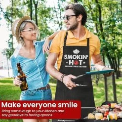 Funny Aprons For Men With Pockets - Father's Day Birthday Grilling Cooking BBQ Gifts For Dad Husband -Gift Series Store FBSJAPQDPV090124001 mk6