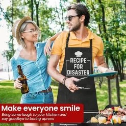 Funny Aprons For Men - Cooking BBQ Grilling Gifts For Fatherâ€™s Day Birthday - Dad Husband Aprons With Pockets Gifts -Gift Series Store FBSJAPTAHA271223002 mk6