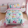 Mermaid Bedding Twin For Girls, Ultra Soft Microfiber Comforter Set Twin Size With 3-Pieces, Comforters Bed Sets For Kid Children Teen Tween Bedroom Decor