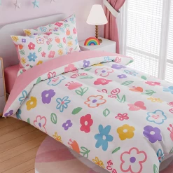 Floral Full Bedding Sets For Girl, Ultra Soft Microfiber Comforter Bed Set With 4-Pieces, Flower Comforters Sets For Kids Children Girl Teen Tween Bedroom Decor -Gift Series Store FBSJBSHONT020424001 20mk3 226cdfb0 0db0 4519 8d32 11c83a150df1