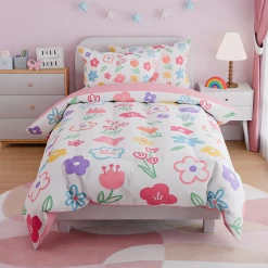Floral Full Bedding Sets For Girl, Ultra Soft Microfiber Comforter Bed Set With 4-Pieces, Flower Comforters Sets For Kids Children Girl Teen Tween Bedroom Decor -Gift Series Store FBSJBSHONT020424001 20mk4 e4bcefe2 7411 4d20 ac0a b8ae781a4af0