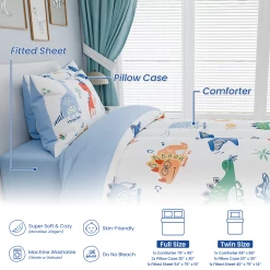 Dinosaurs Bedding Full Set For Boys Kids Children, Ultra Soft Microfiber Comforter Set With 4-Pieces, Comforters Bed Sets Bedroom Decor -Gift Series Store FBSJBSHONT080424001 20mk6 580829e9 74fe 40a3 b7f7 ff40d166d4b6