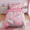 Unicorns Bedding Full Set For Girls Kids Children, Ultra Soft Microfiber Comforter Set With 4-Pieces, Comforters Bed Sets Bedroom Decor -Gift Series Store FBSJBSHONT090424001 20mk1