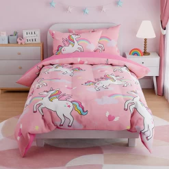 Unicorns Bedding Twin Set For Girls Kids Children, Ultra Soft Microfiber Comforter Set With 3-Pieces, Comforters Bed Sets Bedroom Decor 12 Unicorns Bedding Twin Set For Girls Kids Children, Ultra Soft Microfiber Comforter Set With 3-Pieces, Comforters Bed Sets Bedroom Decor -Gift Series Store FBSJBSHONT090424001 20mk4