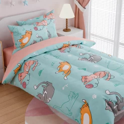 Cat Comforter Set Full For Girls, Ultra Soft Microfiber Bedding Sets With 4-Pieces, Cats Comforters Bed Sets For Kids Children Girl Bedroom Decor -Gift Series Store FBSJBSHONT090424002 20mk3 6ff18aa6 0090 477d b48b 44972adcd6f0