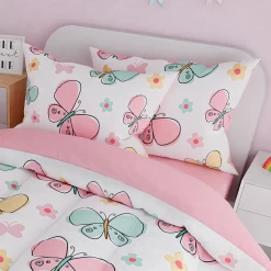 Butterfly Twin Bedding Sets For Girls, Ultra Soft Microfiber Comforter Set With 3-Pieces, Bed Sets For Kid Tween Teen Bedroom Decor 13 Butterfly Twin Bedding Sets For Girls, Ultra Soft Microfiber Comforter Set With 3-Pieces, Bed Sets For Kid Tween Teen Bedroom Decor -Gift Series Store FBSJBSHUNT110424001 20mk5