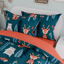 Woodland Animal Kids Bedding Set For Boys, Ultra Soft Microfiber Comforter Set Twin Size 3-Pieces, Comforters Bed Sets For Kid Tween Teen Bedroom Decor -Gift Series Store FBSJBSHUNT110424002 20mk5