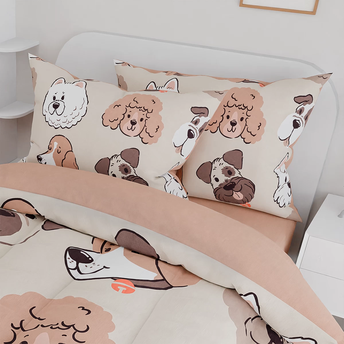 Dog Kids Bedding Set For Girls Boys, Ultra Soft Microfiber Comforter Set Twin Size 3-Pieces, Dogs Comforters Bed Sets For Kid Tween Teen Bedroom Decor 7 Dog Kids Bedding Set For Girls Boys, Ultra Soft Microfiber Comforter Set Twin Size 3-Pieces, Dogs Comforters Bed Sets For Kid Tween Teen Bedroom Decor - Image 5