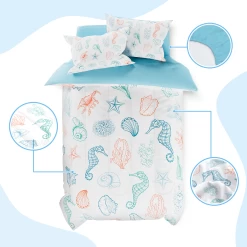 Kids Bedding Set For Girls Boys, Ultra Soft Microfiber Comforter Set Twin Size With 3-Pieces, Comforters Bed Sets For Kid Children Teen Tween Bedroom Decor