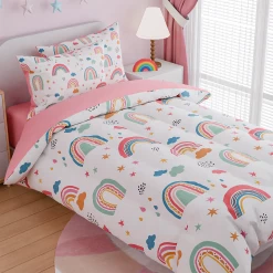 Rainbow Twin Bedding Set For Girls, Ultra Soft Microfiber Comforter Set Full Size With 4-Pieces For Kids Teen, Bed Set Comforters For Bedroom Decor -Gift Series Store FBSJBSLTNT290324001 20mk3 40988b14 3501 4c30 8098 e43c5588aeda