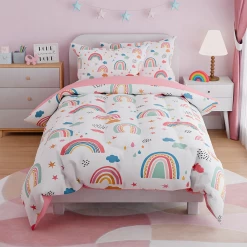 Rainbow Twin Bedding Set For Girls, Ultra Soft Microfiber Comforter Set Full Size With 4-Pieces For Kids Teen, Bed Set Comforters For Bedroom Decor -Gift Series Store FBSJBSLTNT290324001 20mk4 81eabb4f b1e6 4770 90db de22acc1b19e