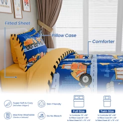 Construction Bedding Sets For Boys, Ultra Soft Microfiber Comforter Bed Set With 3-Pieces, Comforters Sets For Kids Children Boy Bedroom Decor 13 Construction Bedding Sets For Boys, Ultra Soft Microfiber Comforter Bed Set With 3-Pieces, Comforters Sets For Kids Children Boy Bedroom Decor -Gift Series Store FBSJBSQDNT010424001 20mk6