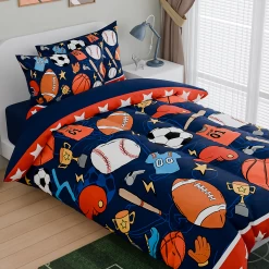 Sports Bedding Sets For Boys, Ultra Soft Microfiber Comforter Bed Set With 3-Pieces, Comforters Sets For Kids Children Boy Bedroom Decor -Gift Series Store FBSJBSQDNT290324001 20mk3