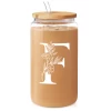 Monogram F Initial Glass Cup 16 Oz Can Coffee Cups With Lid And Straw 1 Monogram F Initial Glass Cup 16 Oz Can Coffee Cups With Lid And Straw -Gift Series Store FBSJFSCIPV301223006 20mk1